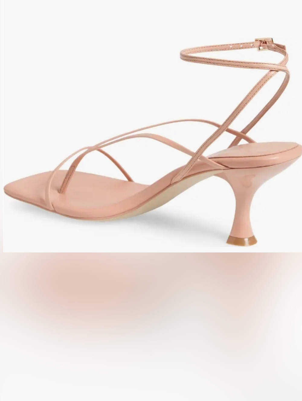 NWT Jeffrey Campbell Strappy Nude Heel Sandal Size 7 Summer Wedding Bridesmaid - Picture 2 of 11